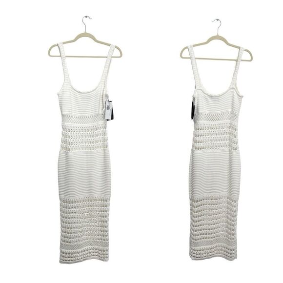 NWT RETROFÊTE AVRIL KNIT CROCHET DRESS in white - Picture 13 of 13